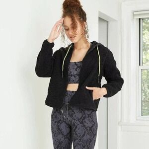 NWT Joylab Women's Full Sherpa Jacket with Hood - Medium